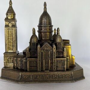 VINTAGE METAL BUILDING REPLICA PARIS LE SACRE COURE ARC PABADI FRANCE 1875-1919